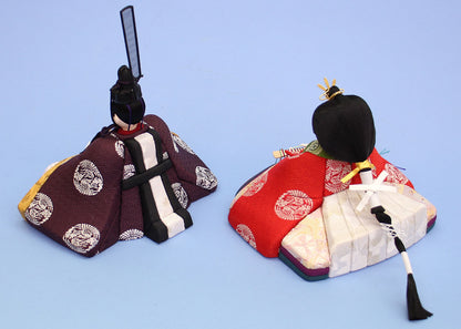 木目込み雛人形単品 小春雛（目入り頭）　後ろから