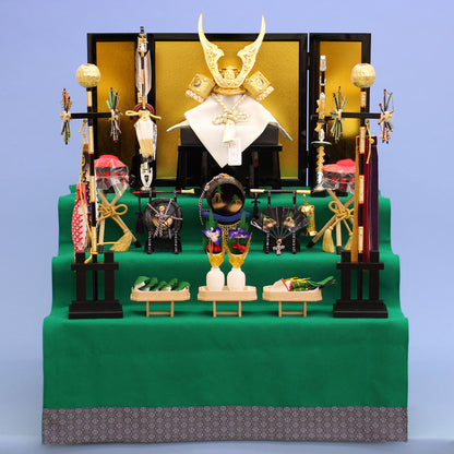 幅 60㎝ 6号雄山兜 小型 三段飾り