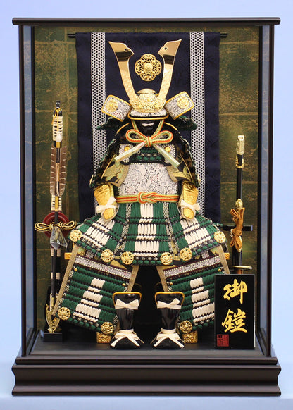 五月人形ケース 高さ59.5㎝ 長鍬形沢瀉鎧飾り