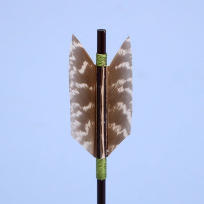 五月人偶单件装饰品，17厘米棕色漆面雉球