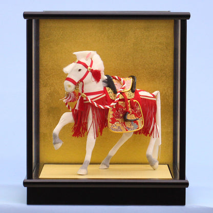 飾り馬  6号奉書馬出し飾り（白馬）ケース飾り