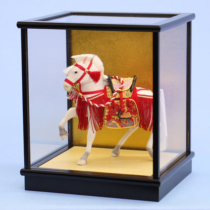 飾り馬  6号奉書馬出し飾り（白馬）ケース飾り