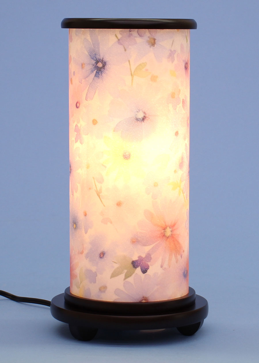 小型サイズ盆提灯高さ29m インテリア燈明 花雅　明所点灯