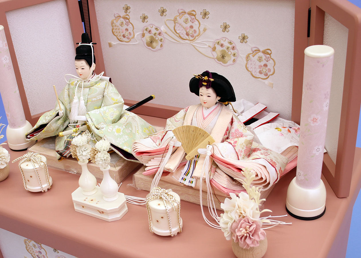 雛人形収納飾り 60cm 芥子親王収納セット ピンク | 寿鳳人形 東芸 – 寿