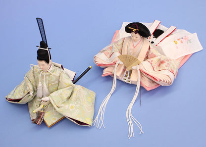 雛人形収納飾り 幅60cm芥子親王収納セット　ピンク６０　ふた式