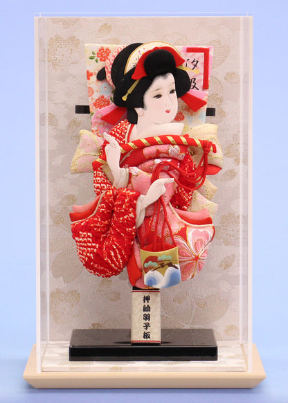 Hagoita “Kanoko Hanamai” | Sakura blanche dans un boîtier acrylique