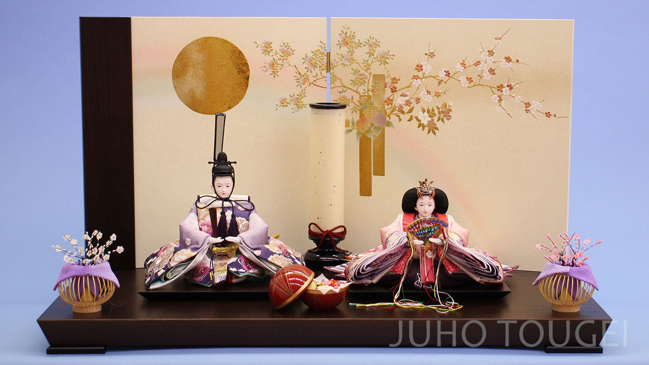 雏人偶平式摆设 宽70cm 京都 第11款 阿拉伯式白亲王人偶 彩虹与月光