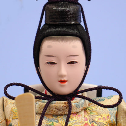 雛人形ケース飾り 二人 幅43㎝ 小三五親王 白枠ケース