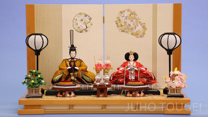 雛人形 平飾り 幅65㎝ 京十二番コーロゼン　桧丸紋