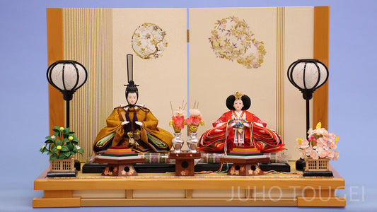 雛人形 平飾り 幅65㎝ 京十二番コーロゼン　桧丸紋