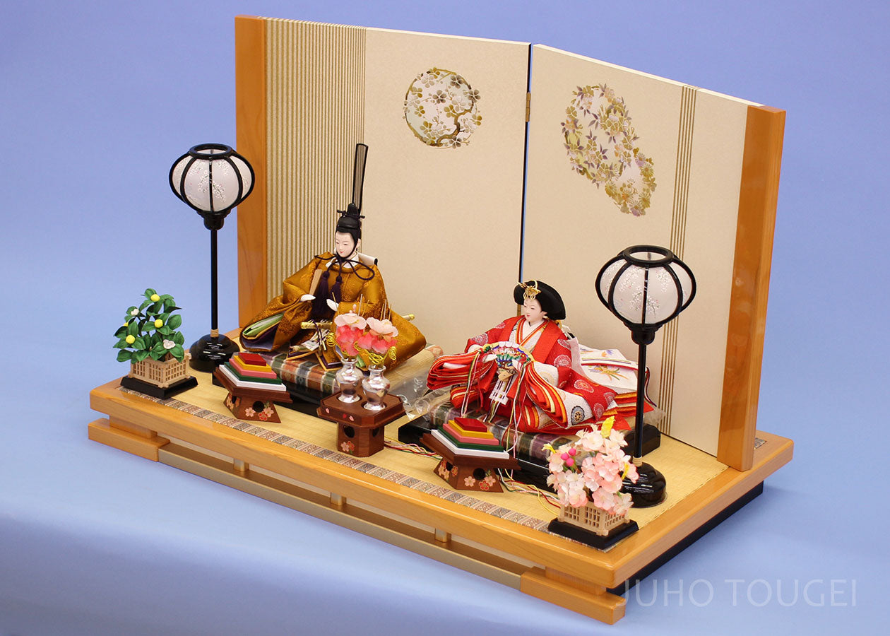 雛人形 平飾り 幅65㎝ 京十二番コーロゼン　桧丸紋