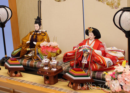 雛人形 平飾り 幅65㎝ 京十二番コーロゼン　桧丸紋