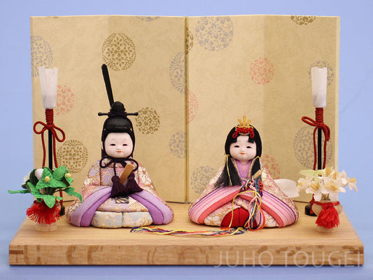 雛人形飾り 木目込み JUHO TOUGEI ふく 有職ミニ