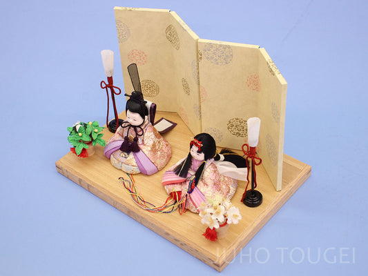 雛人形飾り 木目込み JUHO TOUGEI ふく 有職ミニ