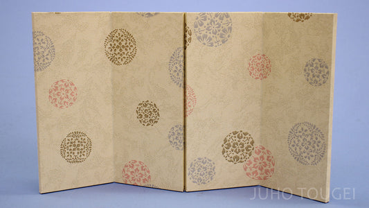 屏風・衝立 高さ16㎝ 四曲 有職柄