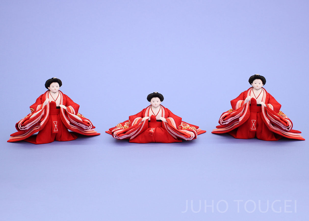 柳三寸金襴刺繍赤　正面