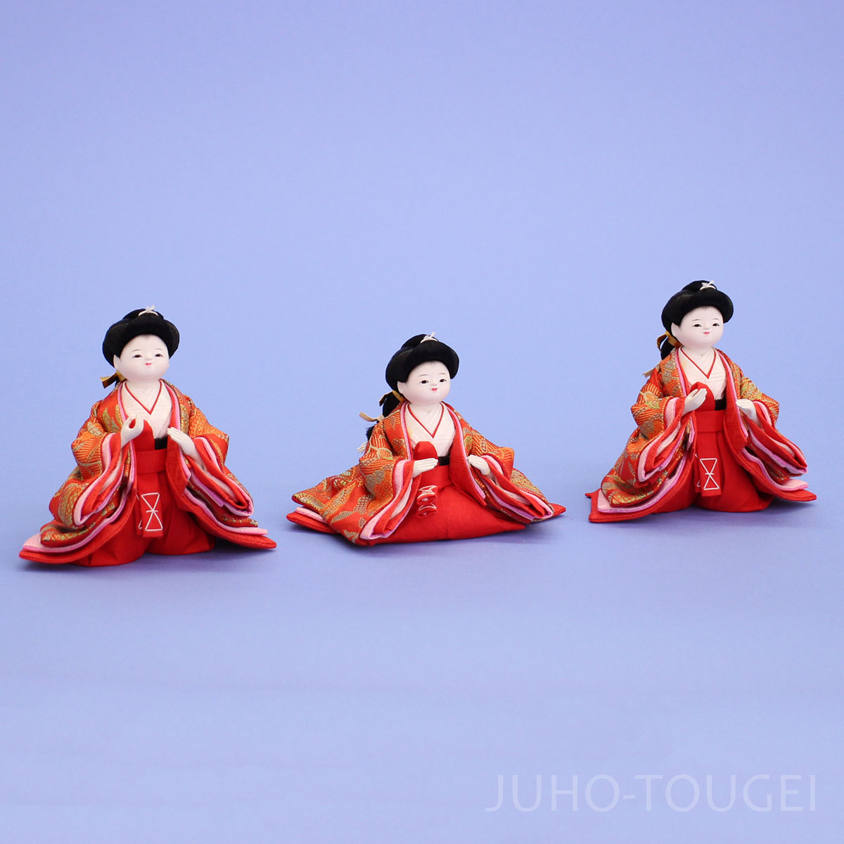 三人官女1 正絹柳三寸　イメージ