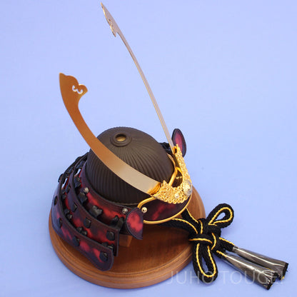 五月人形 兜飾り 幅 45㎝  Armadura　風神雷神平飾りセット