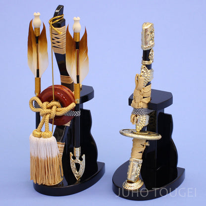 五月人形用付属品、弓太刀セット単品販売  7号 日光