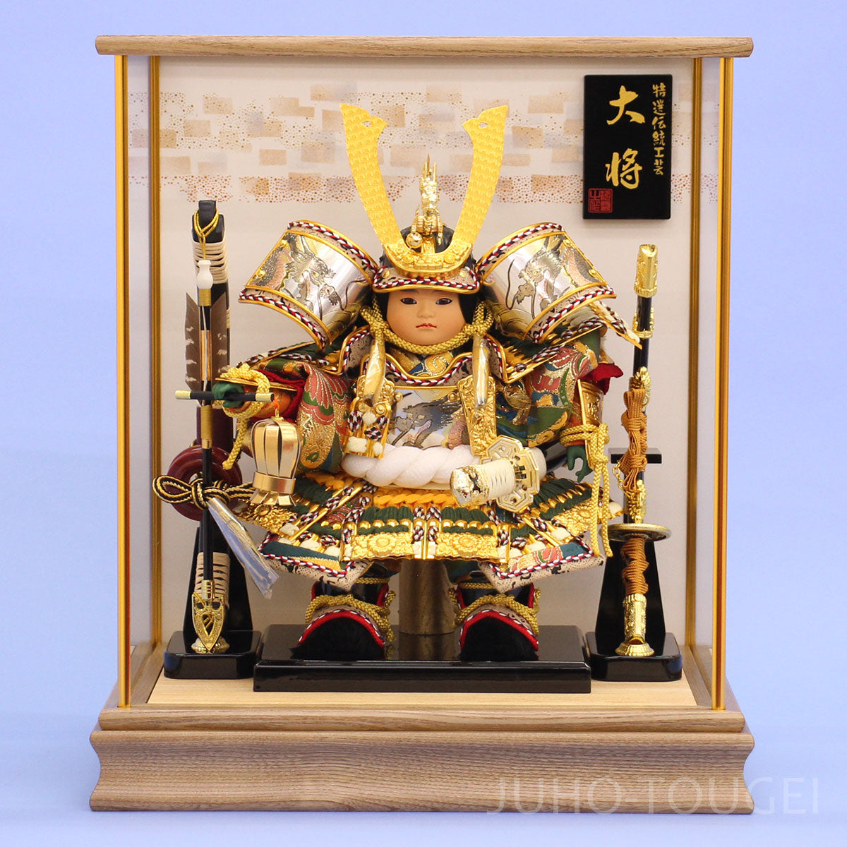 5号彫金子供大将ケース飾り　正面