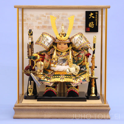 5号彫金子供大将ケース飾り　正面