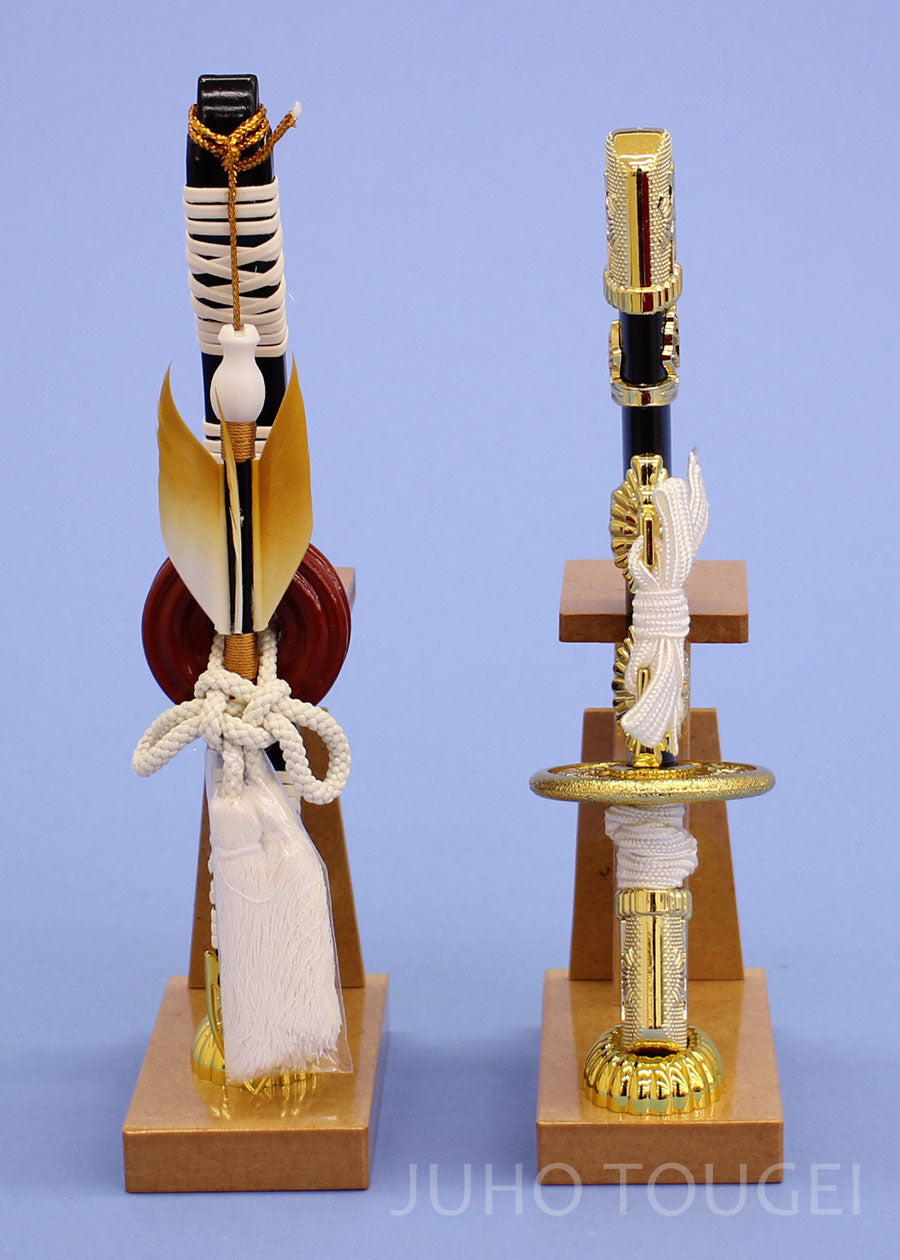 五月人形用付属品、弓太刀セット単品販売  6号 白