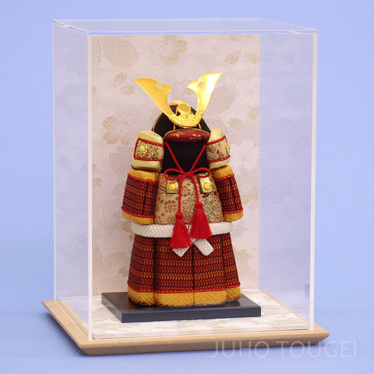 木目込み鎧飾り　白桜ケース　イメージ