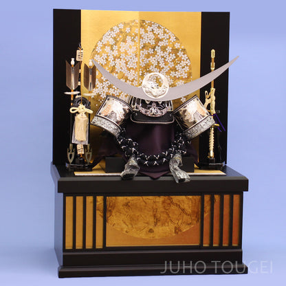 上杉謙信着用兜収納飾り　丸桜　イメージ