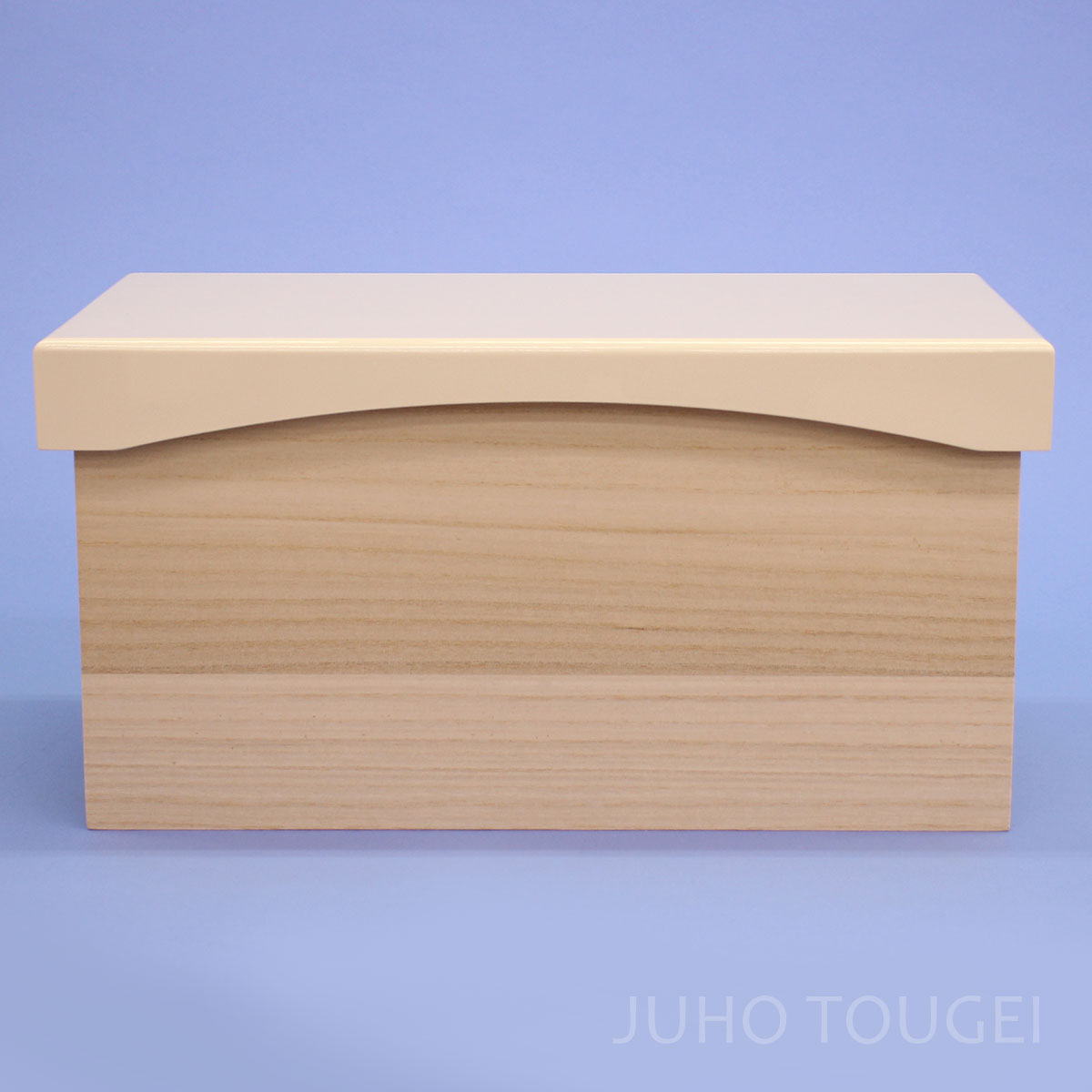 バニラ切込み桐箱台　正面