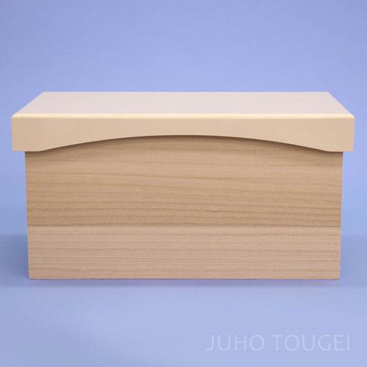 バニラ切込み桐箱台　正面