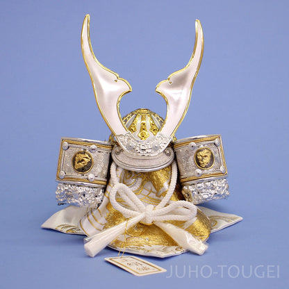 五月人形 単品兜 高さ19cm 皇宸作　６号　白龍兜