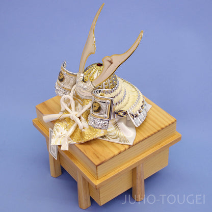 五月人形 単品兜 高さ19cm 皇宸作　６号　白龍兜
