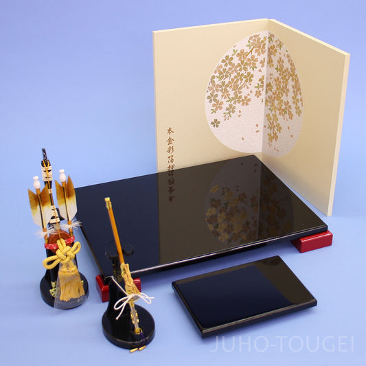 金彩丸桜台屏風弓太刀セット　内容