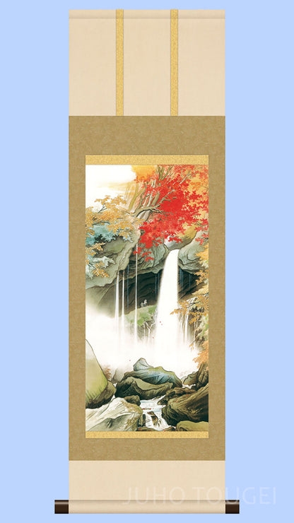 Gyokudo Kawai «Cascade d'Urami à Nikko (Nikko Urami no Taki) » - Mini Kakemono | Reproduction d'Art