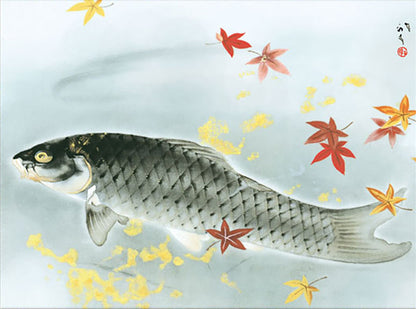 Kawabata Ryushi "Shurin (Autumn Scales)" Mini Hanging Scroll | Masterpiece Art Print
