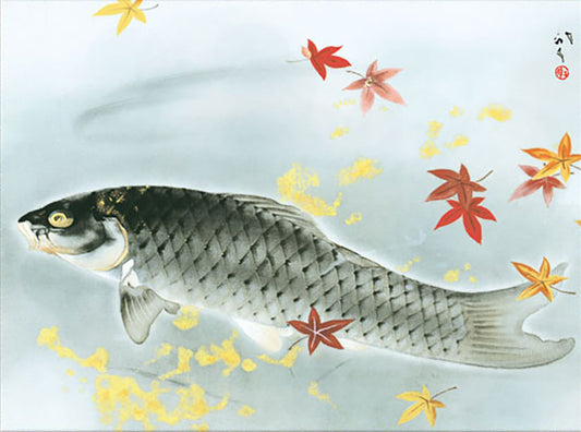 Kawabata Ryushi "Shurin (Autumn Scales)" Mini Hanging Scroll | Masterpiece Art Print