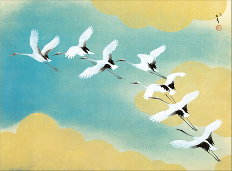 Kawabata Ryushi "Niji no gotoku (Like a rainbow)" Mini Hanging Scroll | Masterpiece Art Print
