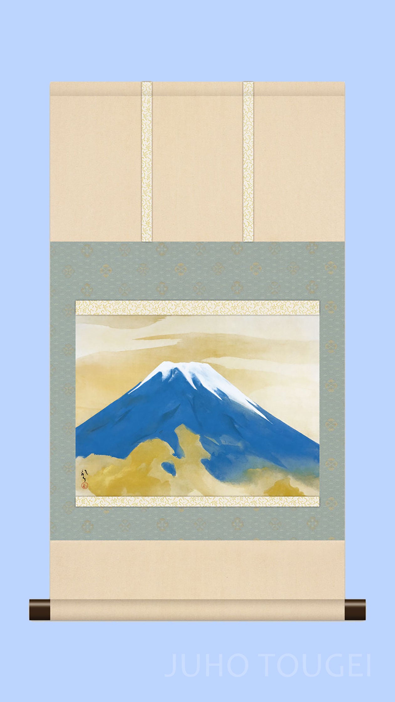 Kawabata Ryushi "Fuji (Mount Fuji)" Mini Hanging Scroll | Masterpiece Art Print