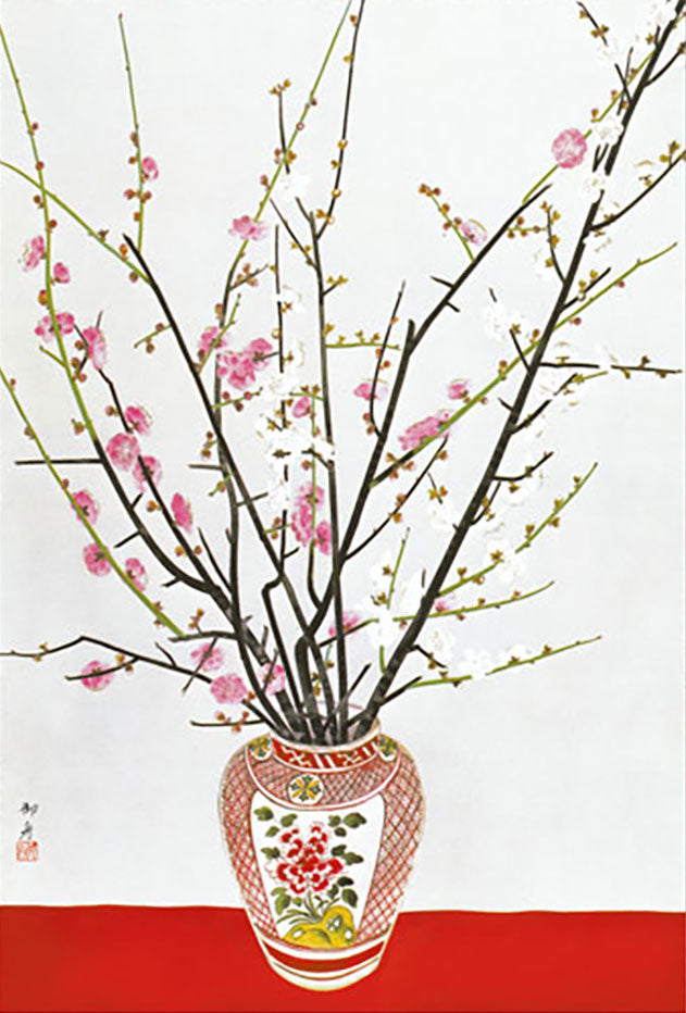 速水御舟《瓶梅图（瓶中梅花）》微型挂轴｜名画复制画・日式雅致装饰