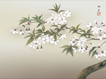 速水御舟《夜樱》微型挂轴｜名画复制画・日式雅致装饰