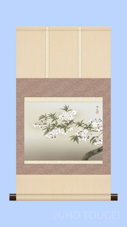 速水御舟《夜樱》微型挂轴｜名画复制画・日式雅致装饰