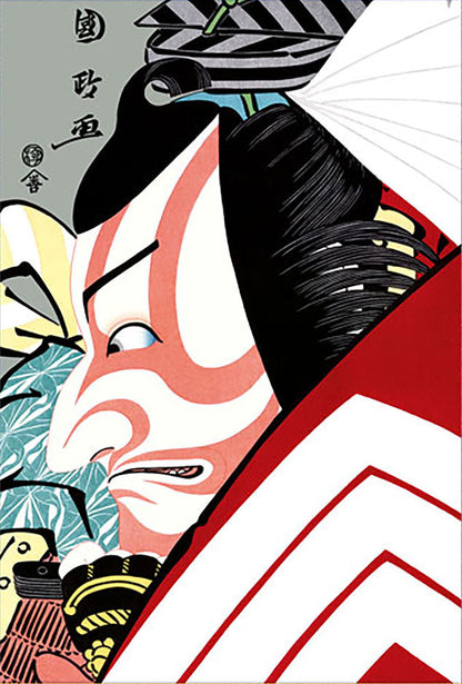 浮世絵　歌川国政　市川團十郎の「暫」