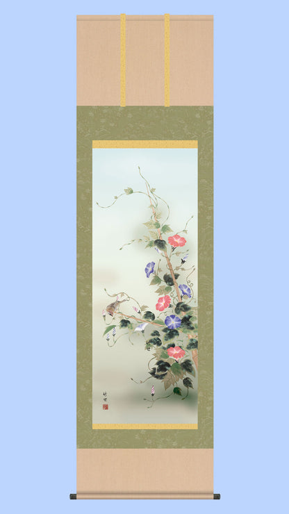 花鳥画掛け軸　四季彩遷　夏　田村竹世