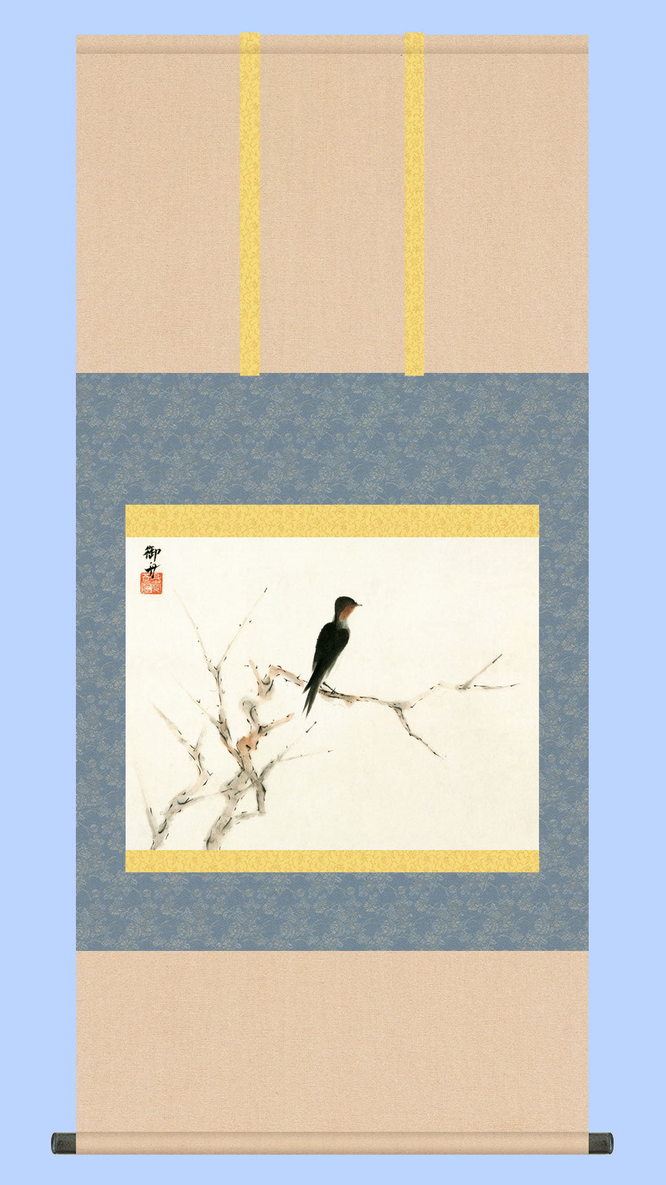 名画複製画掛け軸　つばめ　速水御舟