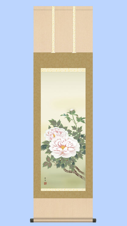 花鳥画掛け軸　富貴花　北山歩生