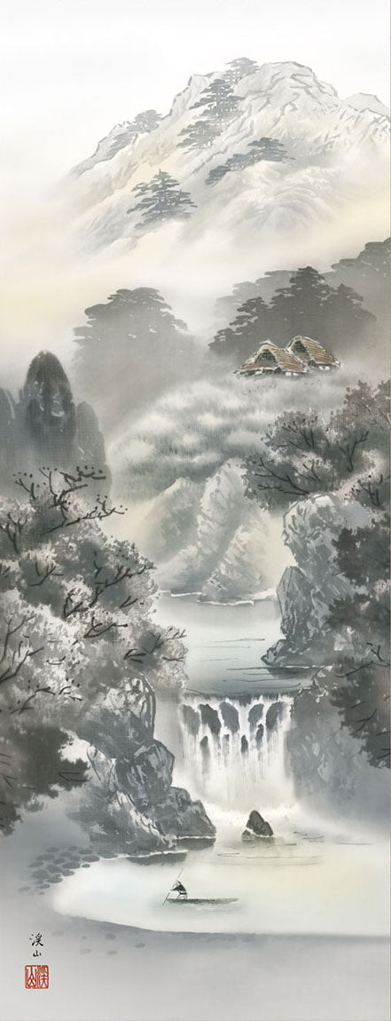 Landscape Painting Hanging Scroll "Yuzan Soryu" by Keizan Ito