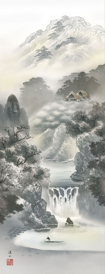 Landscape Painting Hanging Scroll "Yuzan Soryu" by Keizan Ito