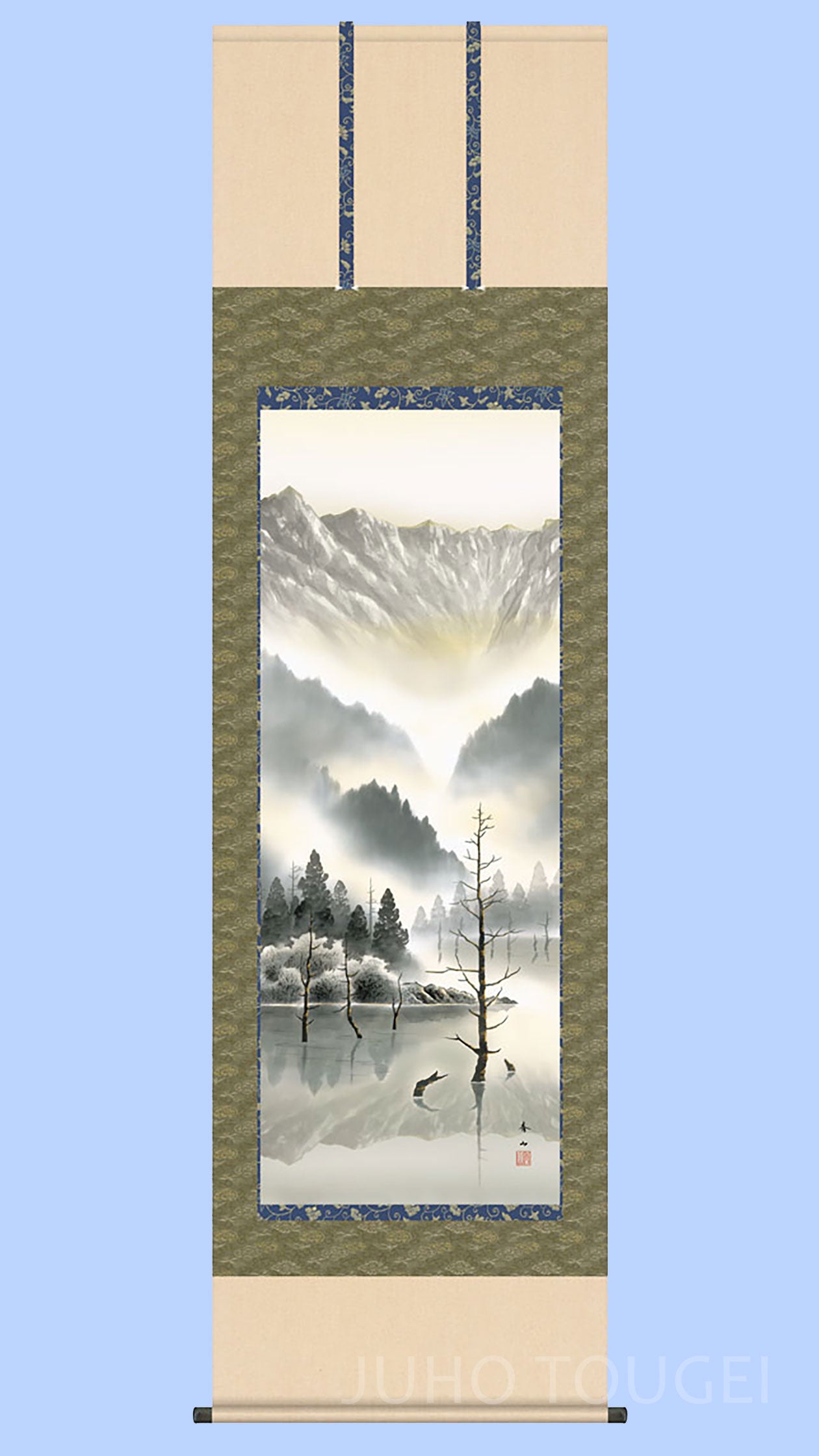 山水画 掛軸2セット 掛け軸 山水画 – 寿鳳人形の東芸