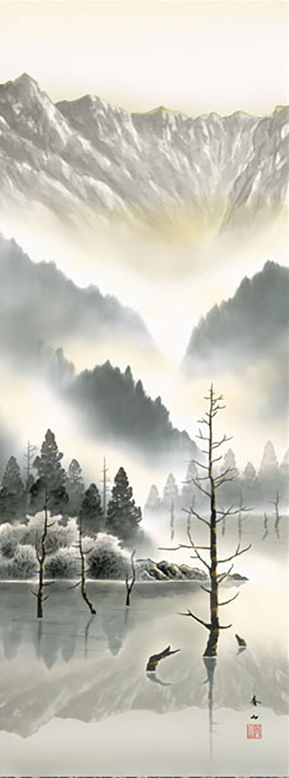 Landscape Painting Hanging Scroll – Kamikōchi by Suzumura Shūzan