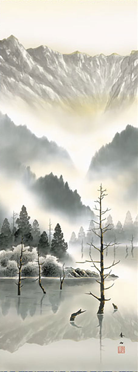 Landscape Painting Hanging Scroll – Kamikōchi by Suzumura Shūzan